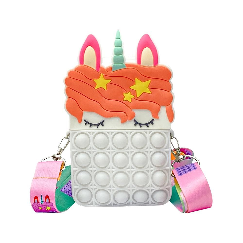 (Tiny Bag for Kids) Pop It Fidget Unicorn Sling Bag for Girls - Adjustable Strap | Multicolor | FREE SHIPPING & COD