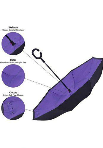 Double Layer Strong Waterproof Umbrella with C-Shape Handle – Windproof & Foldable | FREE SHIPPING & COD
