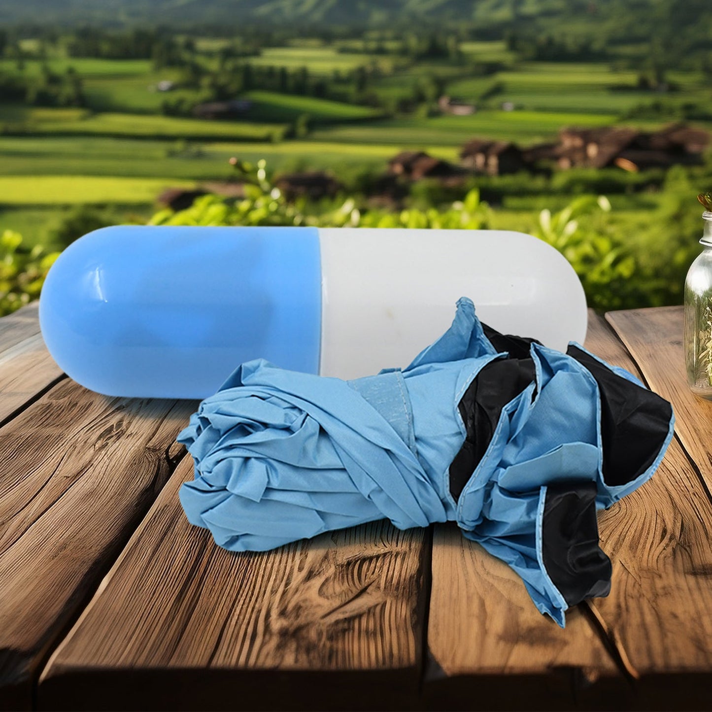 5-Fold Compact Umbrella with Capsule Case | Windproof, Sunproof & Rainproof Travel Umbrella – FREE SHIPPING & COD